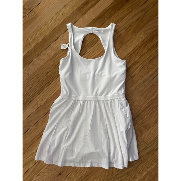 Beyond Yoga Dresses & Skirts - Beyond Yoga White Cutout Back Athletic Tennis Dress, new with tags, L